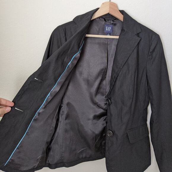 GAP Women's Blazer Black Career Professional Suit Jacket Interview Work Size 4 - Picture 7 of 8